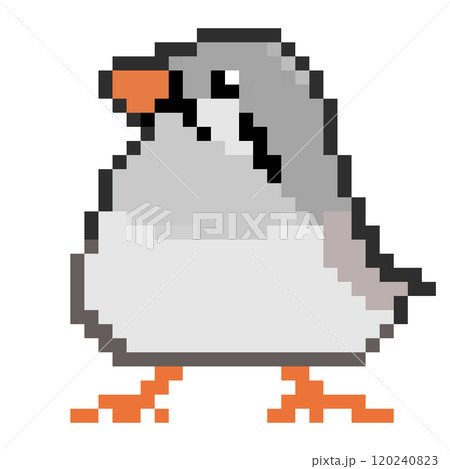 ドット絵 アニマルイラスト キンカチョウのメス ノーマルカラー ドット絵 アニマルイラスト キンカチョウのメス ノーマルカラー 120240823