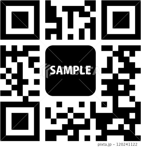 ダミーQRコード ブラック SAMPLE文字入り ダミーQRコード ブラック SAMPLE文字入り 120241122