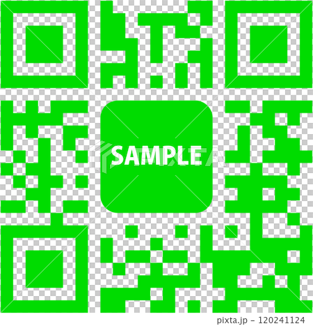 虛擬 QR 碼 包含綠色範例文本 120241124