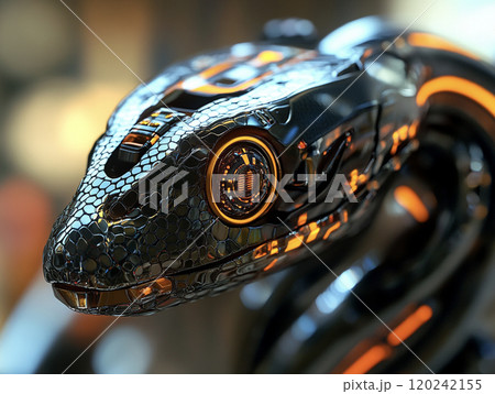 ロボットの蛇　AI画像 120242155