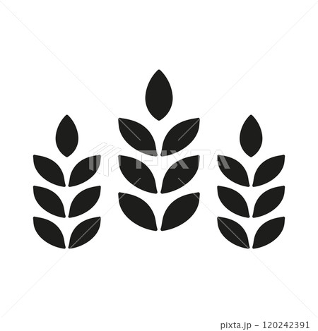 Spike Silhouette Icon, Plant Based Diet Concept. Healthy Food and Organic Agriculture, Sustainable Nutrition and Wellness. Isolated Vector Illustration Spike Silhouette Icon, Plant Based Diet Concept. Healthy Food and Organic Agriculture, Sustainable Nutrition and Wellness. Isolated Vector Illustration 120242391