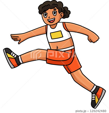 Track and Field Female High Jumping Clipart Track and Field Female High Jumping Clipart 120242480