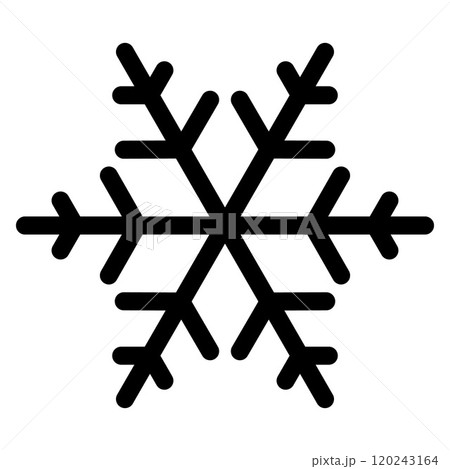 snowflake silhouette symbol icon shape, black and white vector illustration of snow flake snowflake silhouette symbol icon shape, black and white vector illustration of snow flake 120243164