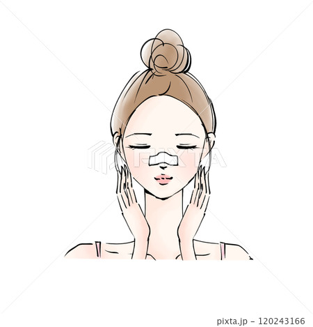 女性　毛穴パック　美容 120243166