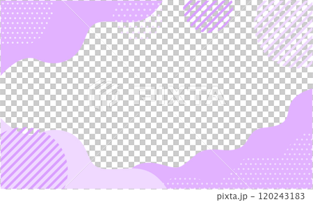 ポップな幾何学模様の背景素材 02 紫 薄め 120243183
