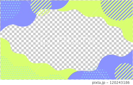 波普幾何圖案背景素材03紫黃綠 120243186