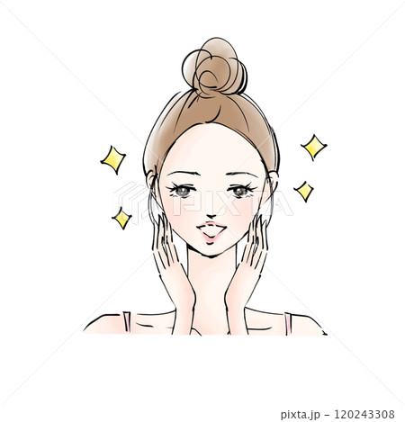 女性　美容　美肌　笑顔 120243308