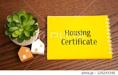 Housing certificate notebook. Obtaining new housing in exchange for one's own house or apartment destroyed due to war. Subsidies used to help with rent and homeowners expenses to purchase a home. 120243346