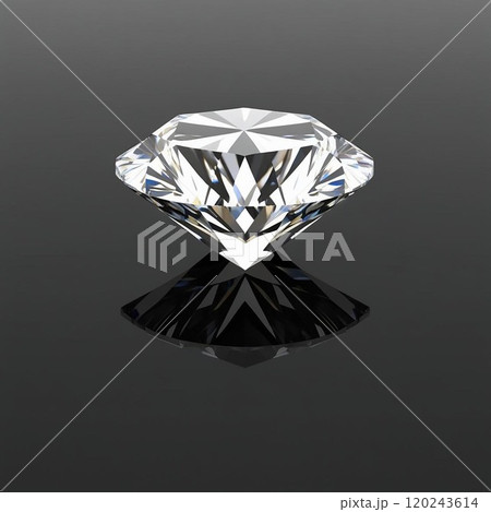 A stunning diamond gemstone reflecting light, symbolizing luxury and wealth. 120243614