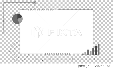 Frame illustrations with graphs, charts, and business images 120244278