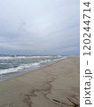 Photo sea storm twilight and setting sun, very beautiful 120244714