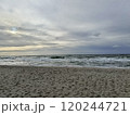 Photo sea storm twilight and setting sun, very beautiful 120244721