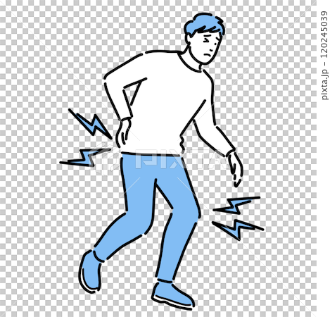 A man suffering from back and joint pain 120245039