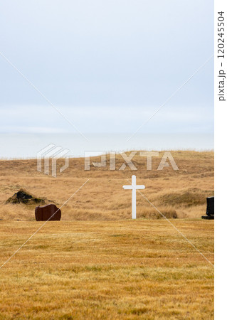 Small cemetery as a part of Black Church, Budir, Iceland Small cemetery as a part of Black Church, Budir, Iceland 120245504