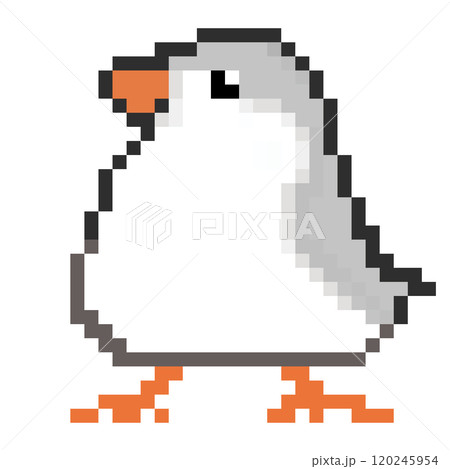 ドット絵 アニマルイラスト キンカチョウのメス ペンギン ドット絵 アニマルイラスト キンカチョウのメス ペンギン 120245954