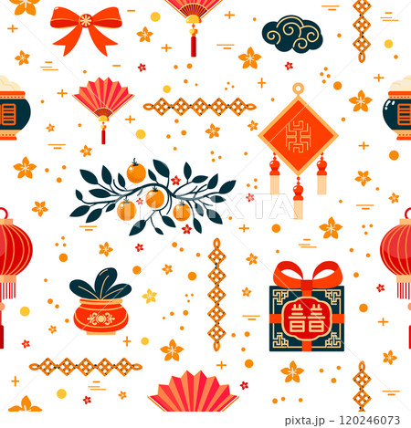 Pattern Chinese New Year Asian Tradition Oriental Pattern Chinese New Year Asian Tradition Oriental 120246073