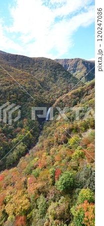 紅葉の宮城蔵王 空撮 紅葉の宮城蔵王 空撮 120247086