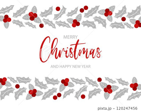 Holiday banner with Christmas ornament 120247456