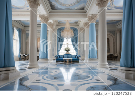 Palace interior background columns hall 120247528