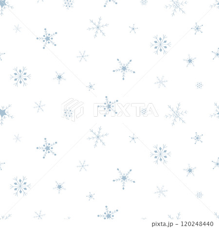 Seamless pattern Snowflake doodle style icons for winter design. Vector illustration hand drawn. Winter background Seamless pattern Snowflake doodle style icons for winter design. Vector illustration hand drawn. Winter background 120248440