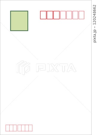郵便はがきの表面 宛名 イラスト素材 郵便はがきの表面 宛名 イラスト素材 120248662