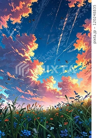 空と雲と草原と+Clouds and sky and meadows and+ 120248835