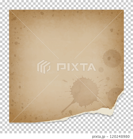 Torn old paper background, old paper, discoloration, stains Torn old paper background, old paper, discoloration, stains 120248980