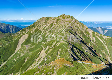 悪沢岳から見る荒川岳(中岳、前岳)南アルプス 悪沢岳と荒川岳登山 悪沢岳から見る荒川岳(中岳、前岳)南アルプス 悪沢岳と荒川岳登山 120249956