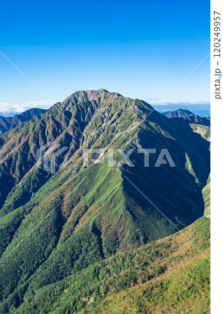 悪沢岳から見る赤石岳と小赤石岳 南アルプス 悪沢岳と荒川岳登山 悪沢岳から見る赤石岳と小赤石岳 南アルプス 悪沢岳と荒川岳登山 120249957