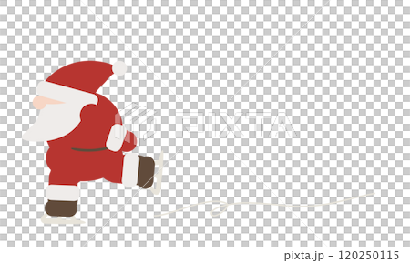 Cute profile of Santa Claus skating Cute profile of Santa Claus skating 120250115
