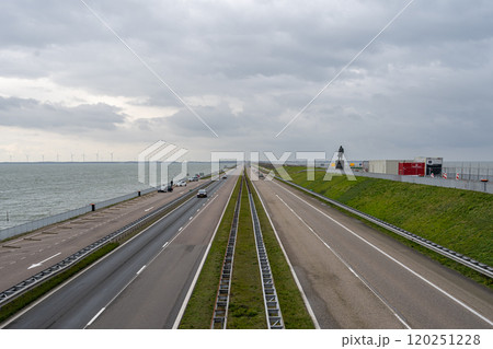 The Afsluitdijk is a major dam and causeway in the Netherlands. It is a fundamental part of the larger Zuiderzee Works, damming off salt water of the North Sea, and turning it into a fresh water lake 120251228