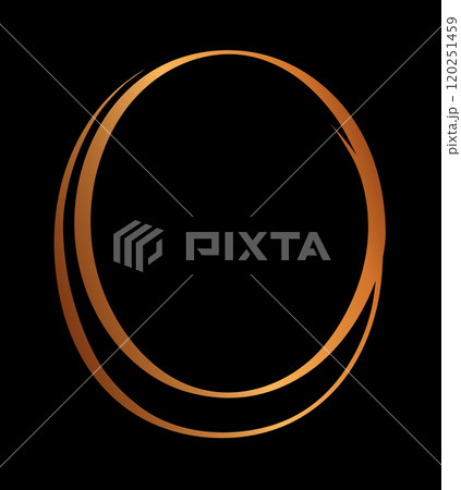 Oval frame. Vector drawing icon 120251459