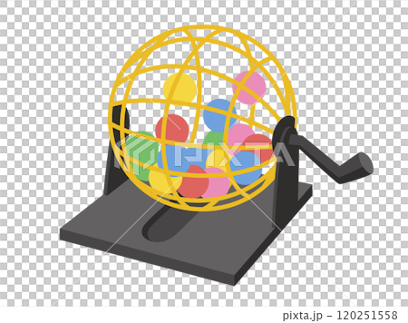 ビンゴゲームの本体のイラスト_金色 120251558