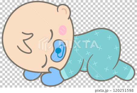 Kid Hand Drawn Cute Sleeping Baby Boy Kid Hand Drawn Cute Sleeping Baby Boy 120251598