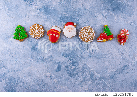 Christmas homemade gingerbread cookies with icing Christmas homemade gingerbread cookies with icing 120251790