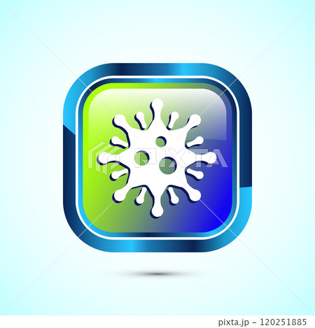 Virus, bacteria icon design illustration. Microbe bacteria sign. Button design Virus, bacteria icon design illustration. Microbe bacteria sign. Button design 120251885