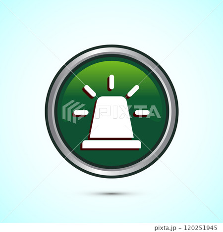 Emergency siren icon, Ambulance emergency siren sign. Button design 120251945