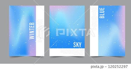 Gradient Pastel Winter Background. Iridescent aura posters. Set of trendy Neon banners for social media. Minimal blur wallpaper with snowflakes. Trendy Vector illustration Gradient Pastel Winter Background. Iridescent aura posters. Set of trendy Neon banners for social media. Minimal blur wallpaper with snowflakes. Trendy Vector illustration 120252297