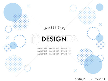 水玉 幾何学 フレーム 青 シンプル 水玉 幾何学 フレーム 青 シンプル 120253451