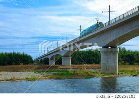宇都宮ライトレール 鬼怒川橋梁とライトライン 芳賀・宇都宮LRT 宇都宮ライトレール 鬼怒川橋梁とライトライン 芳賀・宇都宮LRT 120255103
