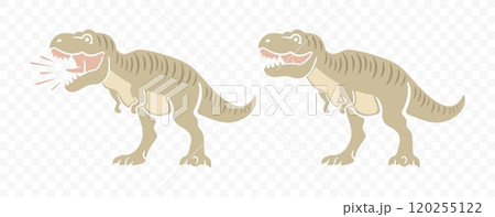 Tyrannosaurus rex, tyrannosaurus roar or roaring, graphic design. Colored. Dinosaur, animals, predator and reptile, vector design and illustration Tyrannosaurus rex, tyrannosaurus roar or roaring, graphic design. Colored. Dinosaur, animals, predator and reptile, vector design and illustration 120255122