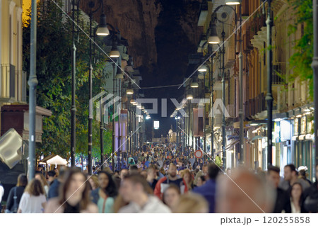 Evening ambiance on Sorrento Street, Italy 120255858