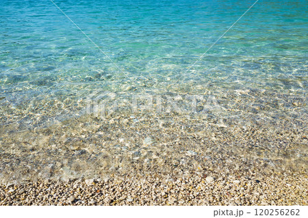 Serene pebble beach shoreline Serene pebble beach shoreline 120256262