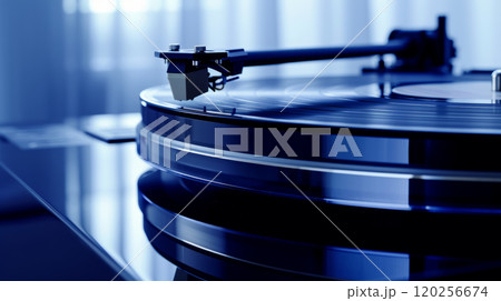 Vinyl player. Retro stereo system. Vinyl player. Retro stereo system. 120256674