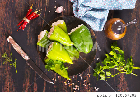 stuffed peppers with meat and rice stuffed peppers with meat and rice 120257203