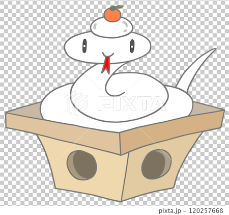 蛇年賀年片-蛇、蛇、三寶、三方、鏡麻糬 蛇年賀年片-蛇、蛇、三寶、三方、鏡麻糬 120257668