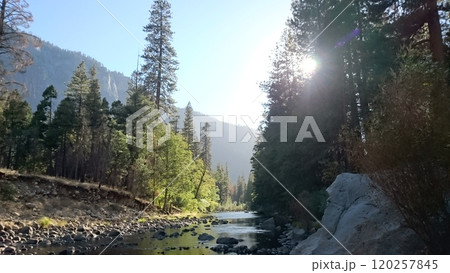 Merced River in Yosemite National Park in California Photo Merced River in Yosemite National Park in California Photo 120257845