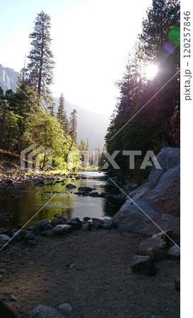 Merced River in Yosemite National Park in California Photo 120257846