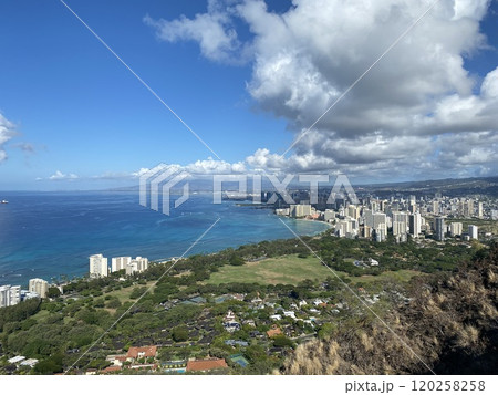Summit View of Waikiki from Diamond Head in Hawaii Photo 120258258