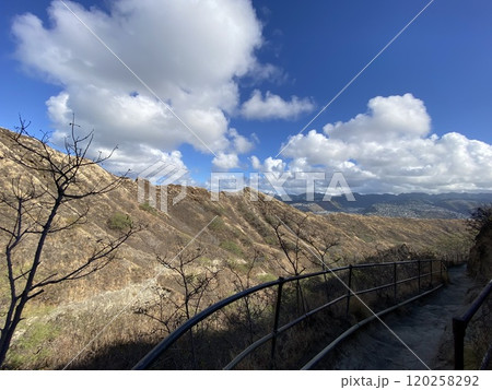 Crater Side of Diamond Head State Monument in Hawaii Photo 120258292